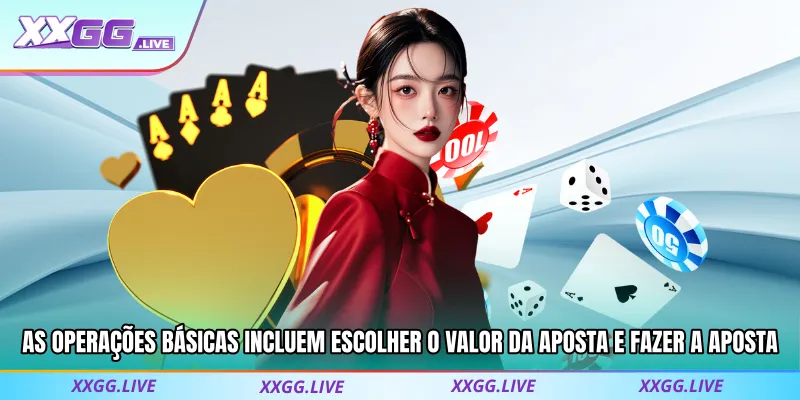 As operações básicas incluem escolher o valor da aposta e confirmar a participação